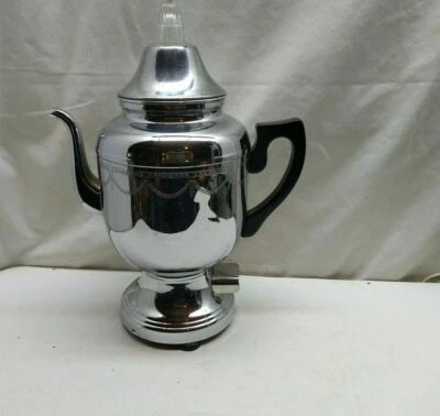 Farberware Percolador Eléctrico Acero Inoxidable Cromo Cafetera Urna de Té Foto 1 de 4