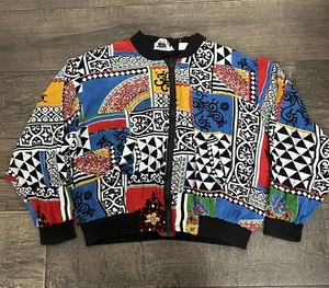 Ride Vintage Patchwork Bomberjacke Damen kleine durchgehende Reißverschlusstasche mehrfarbig - Bild 1 von 10