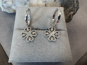 Pendientes de aro colgantes Clogau de plata galesa y oro rosa de 9 quilates con corazón de árbol de la vida Gales - Imagen 1 de 10
