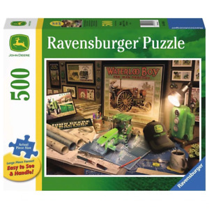 John Deere Work Desk Jigsaw Puzzle 500pc Large Format Ravensburger