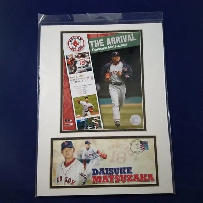 BOSTON RED SOX Daisuke Matsuzaka Matted Art 2007 Baseball Major League USPS - Image 1 of 4
