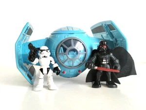 Tie Fighter with Darth Vader & Stormtrooper Star Wars Playskool Galactic Heroes - Picture 1 of 13