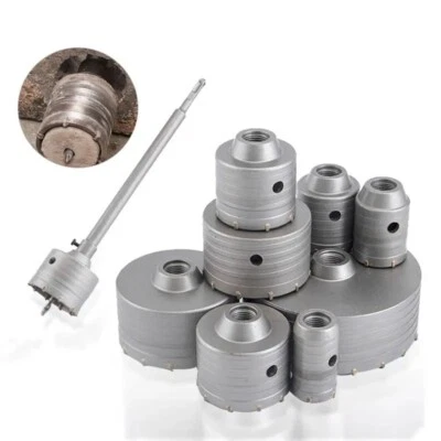 KIT FRESA CAROTATRICE TAZZA DA 30mm A 160mm x MURO CALCESTRUZZO CEMENTO + ASTA - Immagine 1 di 4