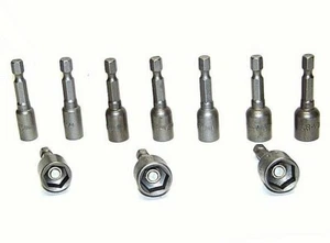10 pc Magnetic Nut Driver Bit Setter 1/4" Hex Shank Quick Change Metric and SAE - Picture 1 of 1