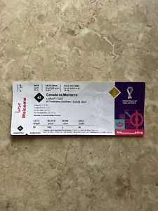 Biglietto partita Mondiali Canada vs Marocco Qatar 2022 - Foto 1 di 2