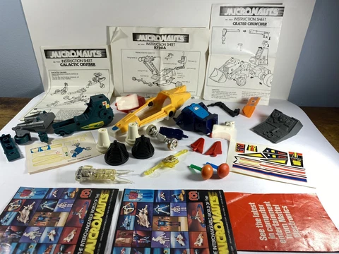 Mego Micronauts 1978 Action Figure Vehicle Parts Lot Vintage Instructions Cover