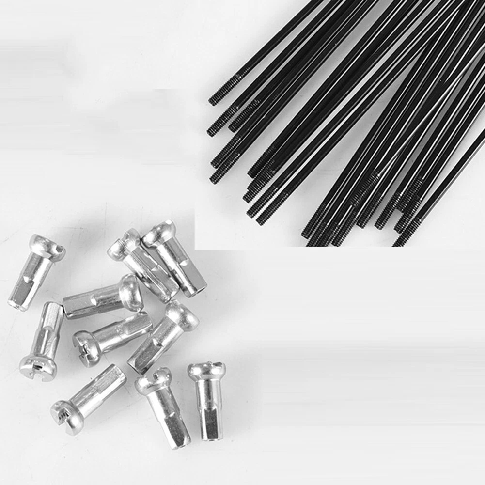 37-Piece 12g 2.5mm Spokes & Nipples For Electric Bikes - Lengths 56mm To 240mm