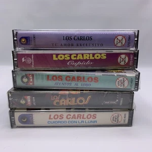 Grupo Los Carlos 5 Cassette Lot Cumbias Atentos al lobo Tu Amor Exclusivo New - Picture 1 of 5