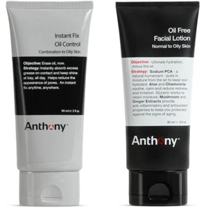 Anthony Oil Free Facial Lotion, 3 Fl Oz and Instant Fix Oil Control, 3 Fl Oz - Picture 1 of 9