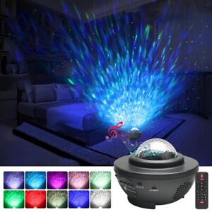 Projector Starry Sky Night Light Star Party Speaker LED Decor Lamp Remote USB
