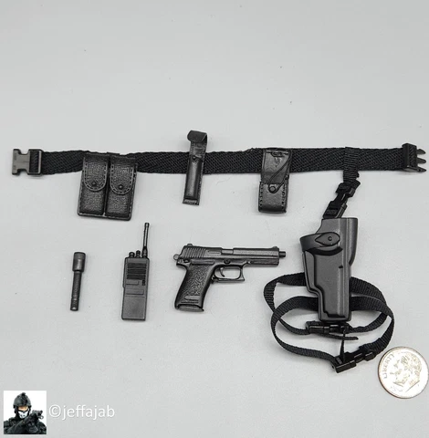 1:6 Dragon China Strike Force Police Belt w/ Pistol Radio Flashlight 12" Figure Cover