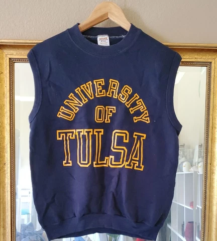 University of Tulsa TU Golden Hurricane Vintage Fleece Pullover  Men’s . Medium Cover