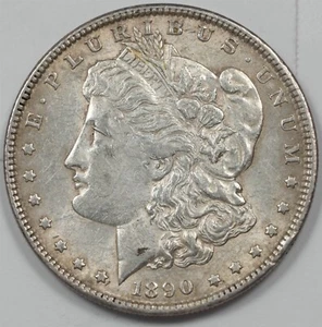 US 1890 Silver Morgan Dollar AU/UNC U2109 combine shipping - Picture 1 of 2