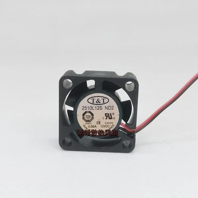 1 PCS   T&T  Fan  2510L12S ND2  DC12V 0.08A 25*25*10mm 2 wire  cooling fan - Image 1 of 2