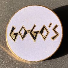 The Go-Go's Vintage 1980s Logo Promotional Enamel Lapel Pin (1")