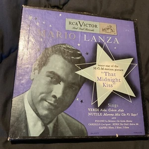 That Midnight Kiss RCA Victor Mario Lanza 2 Red Seal Records RARE 45 set - Picture 1 of 7