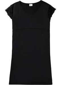 Nachthemd mit Spitze Gr. 40/42 Schwarz Damen Pyjama Nachtwasche Neu* - Bild 1 von 1