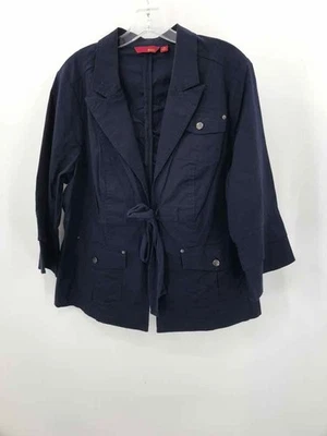 Pre-Owned G.I.L.I Navy Size 1X Open Jacket - Image 1 of 3