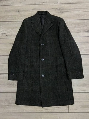 Men's Dunn & Co Ballantyne Pure Wool Vintage Coat sz 39in Khaki Check  - Image 1 of 4
