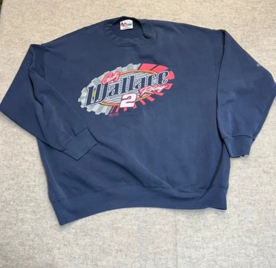 Moletom Vintage Rusty Wallace # 2 NASCAR Manga Longa Gola Redonda XXL - Imagem 1 de 4
