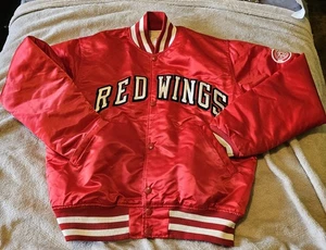 Detroit Red Wings NHL Vintage Starter Bomber Chaqueta Satinada Para Hombres Mediana Hockey  - Imagen 1 de 24