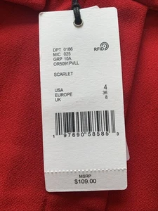 A Loves a Damen Anzughose Größe 4 scharlachrot/rot Einzelhandel 109,00 $ - Bild 1 von 16