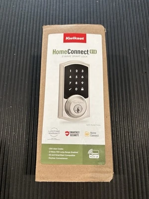 Cerradura inteligente Kwikset 918 Z-Wave níquel satinado pantalla táctil sin llave cerrojo cuadrado Foto 1 de 3