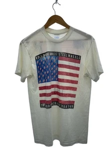 Spring Ford CLASSIC T-shirt 80s ROLLING STONES L cotton WHT Used - Picture 1 of 6