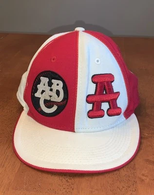 Headgear Atlanta Black Crackers Red/White Negro League Wool Cap/Hat Sz 7 7/8 Vtg - Image 1 of 4