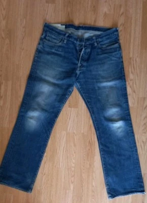 Abercrombie & Fitch Mens Jeans Original 5 Pocket Dark Blue straight cut 34 x 32" - Image 1 of 4