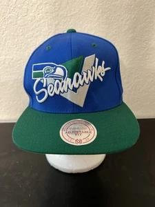 Seattle Seahawks NFL Mitchell Ness Colección Vintage SnapBack Sombrero Corte D - Imagen 1 de 8
