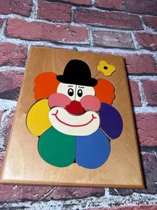 RARE Vintage Hollow Woodsworks Clown Wood Puzzle 14pc - Picture 1 of 4