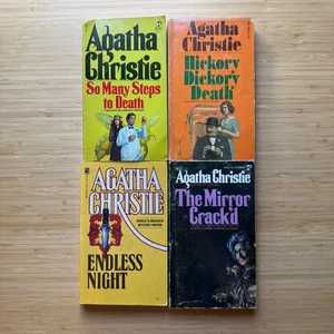 LOT of 4 Miss Marple Agatha Poirot Christie Pocket Book PB Vintage Mystery - Picture 1 of 10