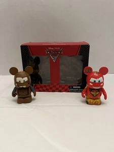 Disney Vinylmation Cars 2 Lightning McQueen & Tow Mater Set With Box - Picture 1 of 9