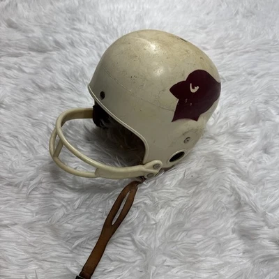 复古 20 世纪 60 年代 MACGREGOR 圣路易斯红雀队 # E69G 儿童橄榄球头盔 M — 第 1/4 张图片