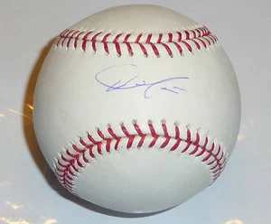 AUSTIN JACKSON DETROIT TIGERS NY YANKEES SIGNED MLB HOLOGRAM BASE BALL - Picture 1 of 2