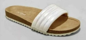 New Girls Selma Glide Slide Slip-On Footbed Sandals - Cat & Jack Iridescent Sz 5 - Picture 1 of 3