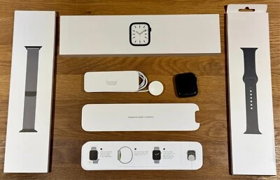 Apple Watch Series 7 GPS Midnight Blue Aluminium 45mm Milanese Loop Sport Band - Image 1 of 4