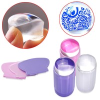 Klar Jelly Nail Art Stamping Stamper Scraper Nagel Stempel Nageldesign Set Ebay 