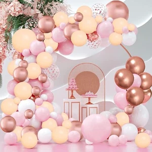 Balloon Arch Kit (133pcs, Pink, Peach & Rose Gold) Brand New & Sealed!! - Picture 1 of 3