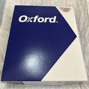 Oxford Twin Pocket Folder Leather Grain Paper Gray Paper 25 Box - Picture 1 of 2