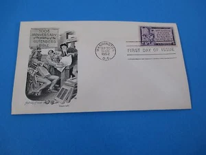 1952 500 Jahre Druck der Gutenberg Bibel FDC S2891 - Bild 1 von 1