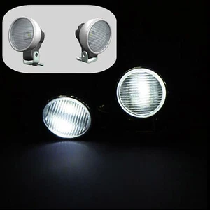1/14 White Round Spotlight 1/10 Headlight Part for Tamiya Tractor Climbing Car - Picture 1 of 7
