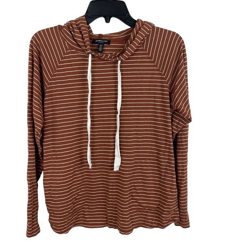 VETEMENTS Kenneth Cole maglione pullover donna manica lunga a righe con cappuccio taglia L