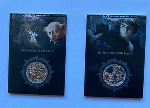 Harry Potter Memorable Moments CC1 & CC2 Coin Cards - Artbox - 2006 *V.Rare* - Picture 1 of 2