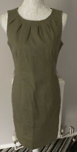 Michael Kors Khaki Green Lined Shift Dress Size 12 (US 6)