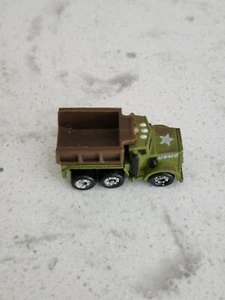 Small Micro Machine Military USMC 6X6 Dump Truck in Green Camouflage - Picture 1 of 6