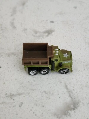 Small Micro Machine Military USMC 6X6 Dump Truck in  Green Camouflage - Image 1 of 4