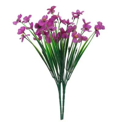 2-8 Bundles Artificial Flowers Outdoor UV Resistant Plastic Plant Silk Flower US - Image 1 of 4