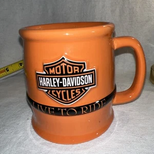 AWESOME LIVE TO RIDE  Harley Davidson Cycles  Coffee Cup Mug FREE SHIPPING - Picture 1 of 9